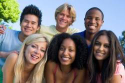 Group of Millennials Outside