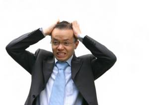 business man very stressed